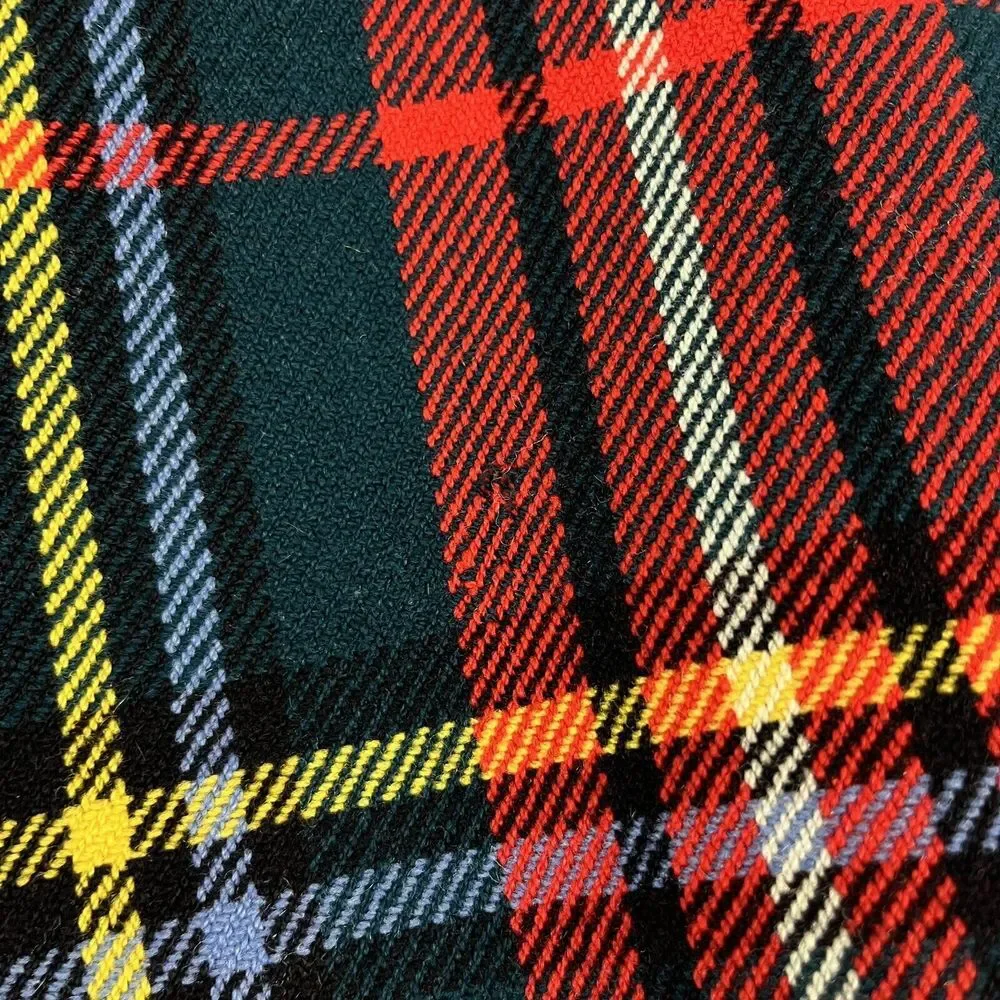 A. Laird & Sons Scottish Wool Plaid Blanket Dundee & Perth Vintage 40s 50s